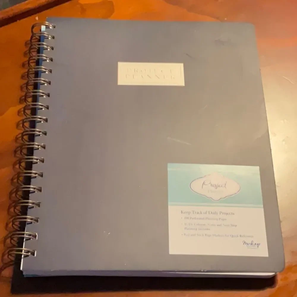 Project Planner Spiral Notebook Planner New with Tags